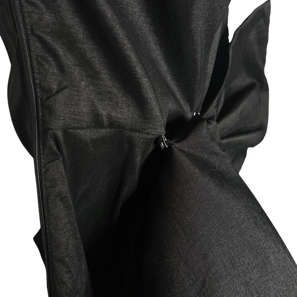 Betsey Johnson Claire Black Ruched Mini Wedding Dress Bow Whimsygoth Strapless L - Picture 11 of 16